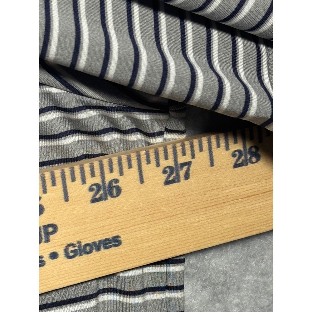 Polo Ralph Lauren Performance Shirt Mens XXL Gray Striped Golf Polo Classic Fit - Picture 8 of 8